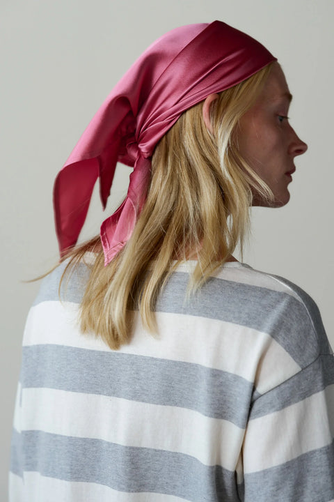 DONNI The Silk Headscarf | Rhubarb