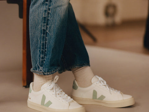 Veja Campo Chromefree Leather | Extra White Matcha