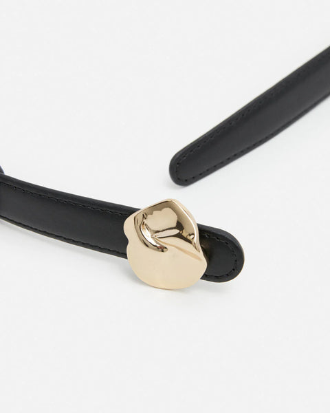 Flattered Brie Belt | Black Leather