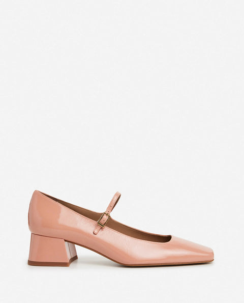 Flattered Evan Mary Jane | Wrinkled Patent Blush Pink