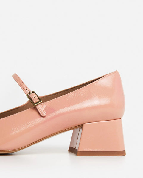 Flattered Evan Mary Jane | Wrinkled Patent Blush Pink