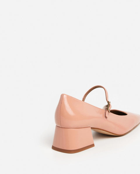 Flattered Evan Mary Jane | Wrinkled Patent Blush Pink