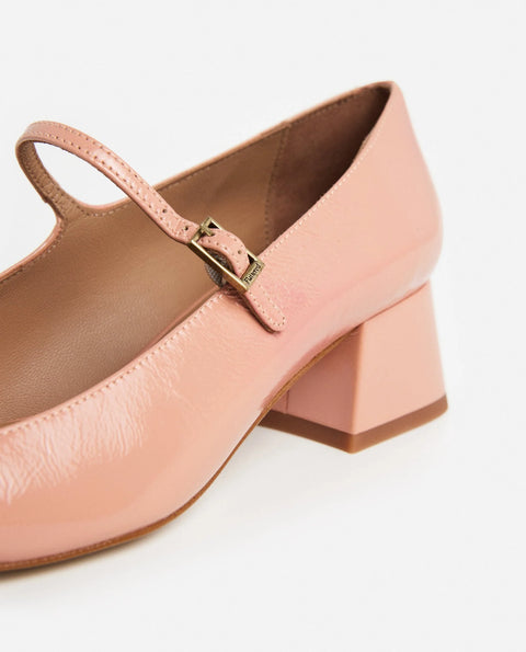 Flattered Evan Mary Jane | Wrinkled Patent Blush Pink