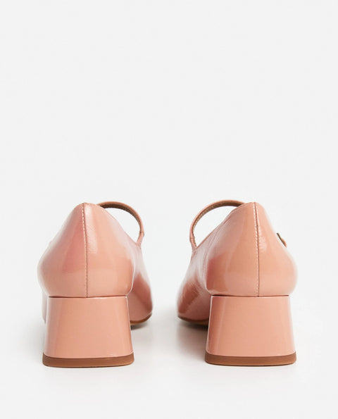 Flattered Evan Mary Jane | Wrinkled Patent Blush Pink