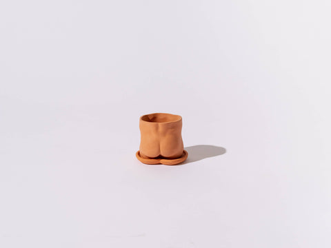 Group Partner 2.5" Mini Butt Pot with Saucer | Terra Cotta