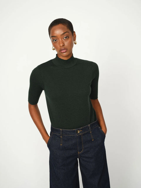 Mos Mosh Relena Turtleneck SS Knit | Scarab