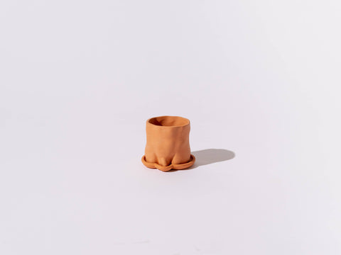 Group Partner 2.5" Mini Butt Pot with Saucer | Terra Cotta