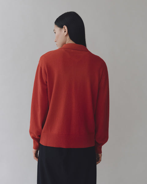 Mijeong Park Cashmere Blend Polo Sweater | Red