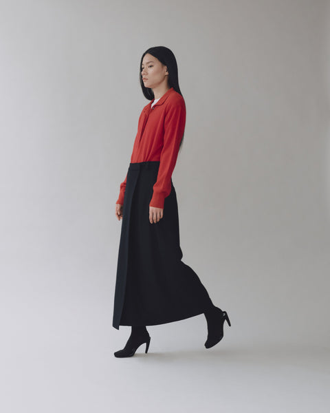 Mijeong Park Cashmere Blend Polo Sweater | Red