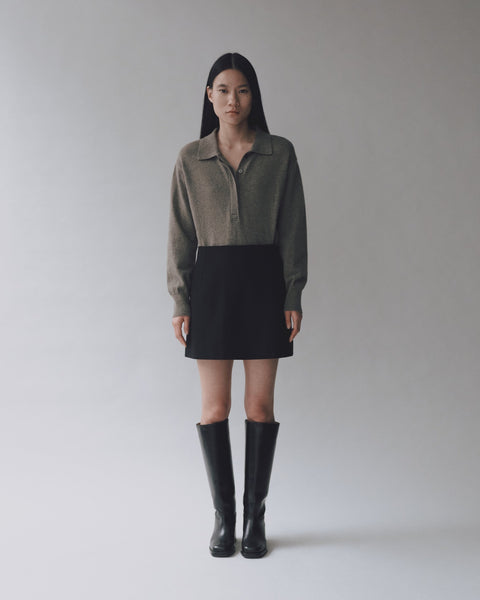 Mijeong Park Cashmere Blend Polo Sweater | Greige