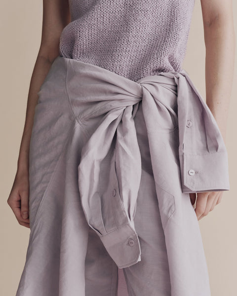 Mijeong Park Silk Linen Oversized Shirt | Lilac