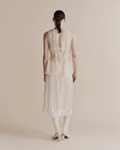 Mijeong Park Pleated Top | Cream