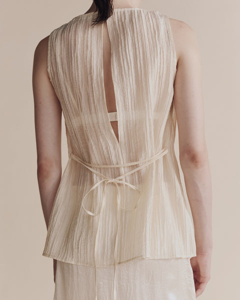 Mijeong Park Pleated Top | Cream