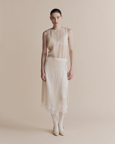 Mijeong Park Pleated Top | Cream