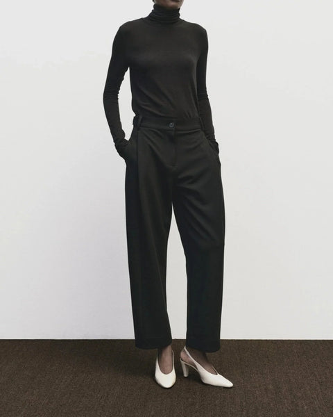 Mijeong Park Rollneck Jersey Top | Black