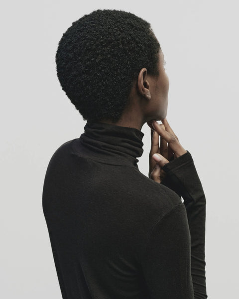 Mijeong Park Rollneck Jersey Top | Black