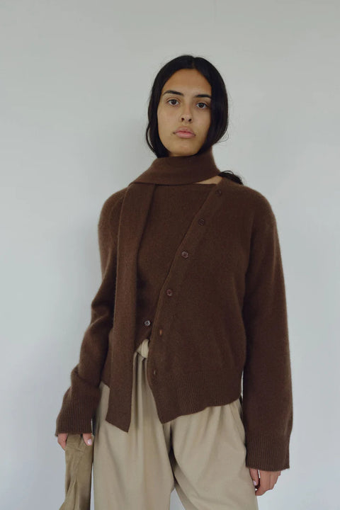 Bohème Goods The Asymmetric Cashmere Knit | Espresso