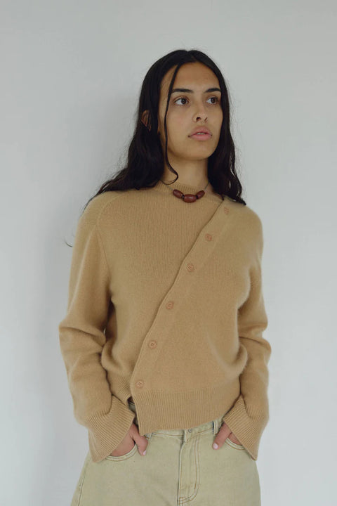 Bohème Goods The Asymmetric Cashmere Knit | Toast