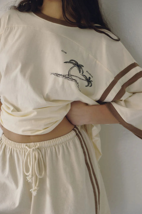 Bohème Goods The Tourist Tee | Cream + Brown