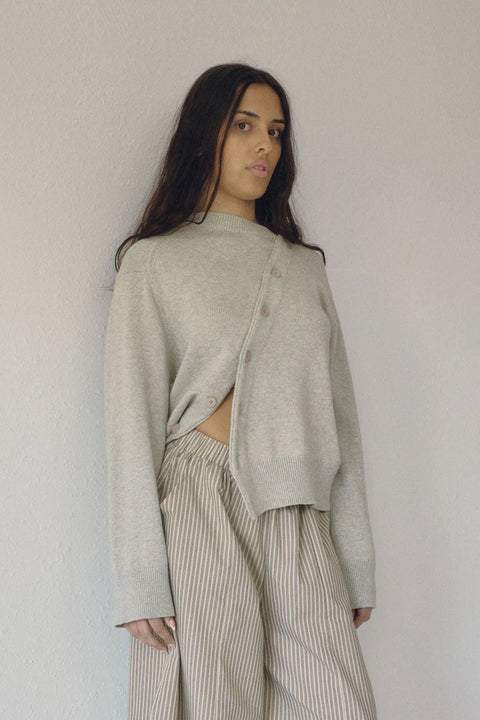 Boheme Goods Bohème Goods The Asymmetric Knit in Mist: spring, soft, cotton, knit