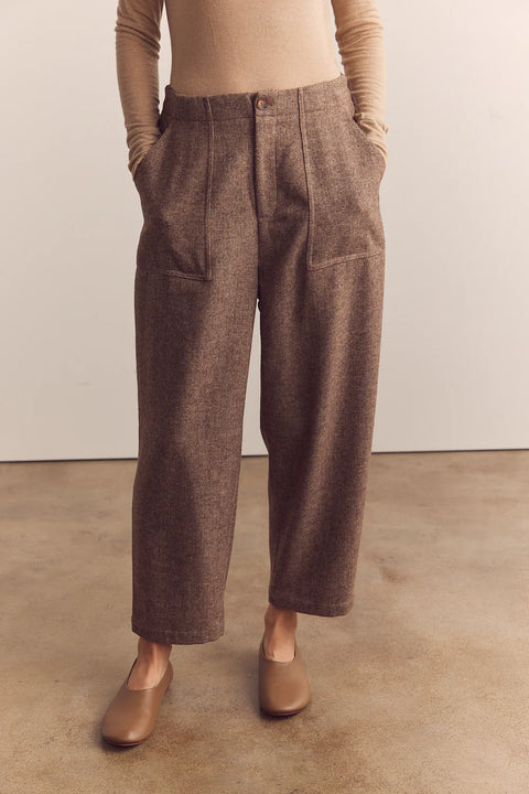 Amente Wool Blend Baby Herringbone Pants | Coco