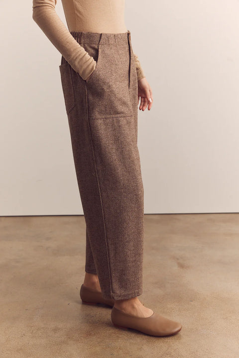 Amente Wool Blend Baby Herringbone Pants | Coco