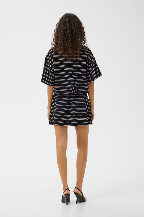 Gestuz Pilova Polo | Black White Stripe