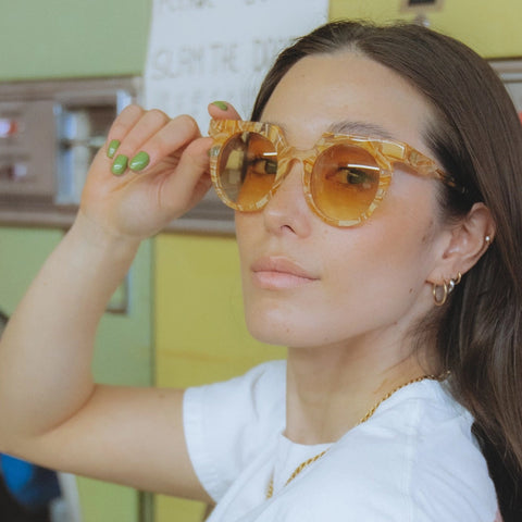 Wolfspout Aster Sunglasses | Gold Bloom
