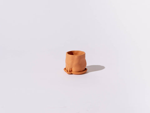 Group Partner 2.5" Mini Butt Pot with Saucer | Terra Cotta