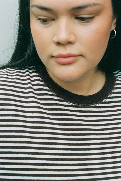 Merge Hemp Rover Tee | Choco Stripes