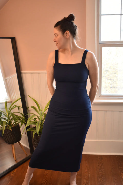 Jillian Isabel Atelier Rib Knit Tank Dress | Navy