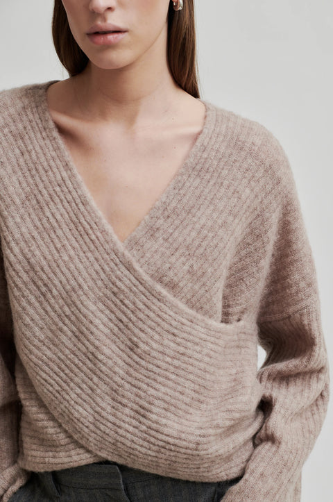 Second Female Ymma Open Back Knit | Roasted Cashew