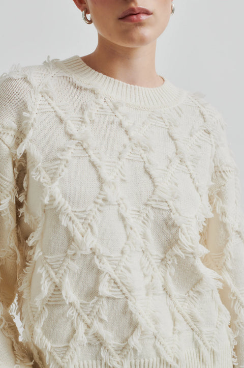 Second Female Carli Knit O-Neck | Eggnog