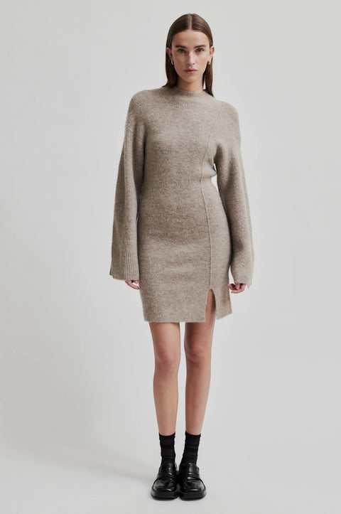 Second Female Eya Knit Dress | Roasted Cashew