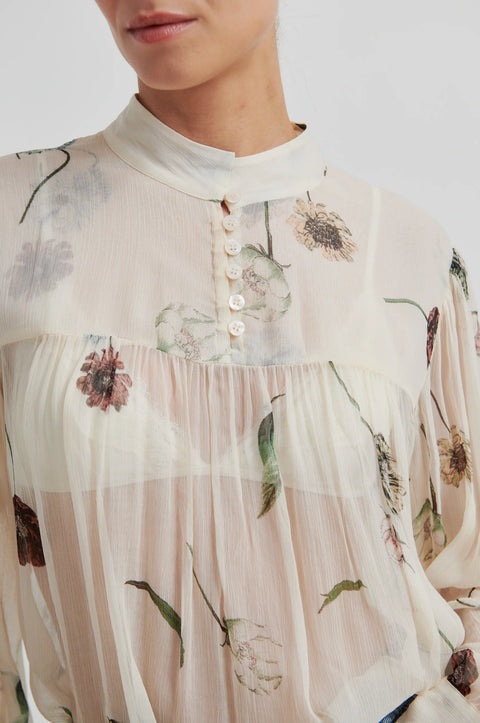 Second Female Second Female Florala Blouse in Summer Sand: featuring relaxed