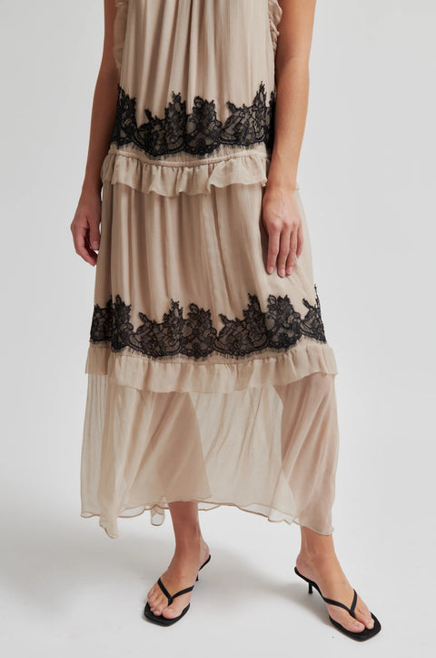 Second Female Lynda Maxi Dress | Plaza Taupe