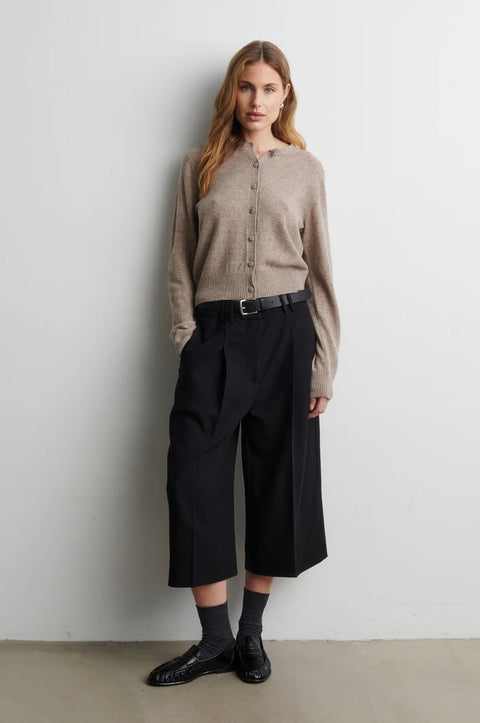 Second Female Amala Knit Cardigan | Mid Brown Melange
