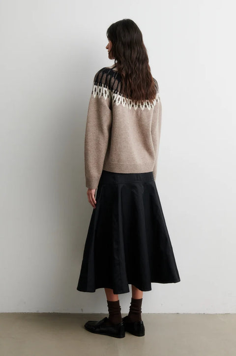 Second Female Arlo Knit O Neck | Beige Melange