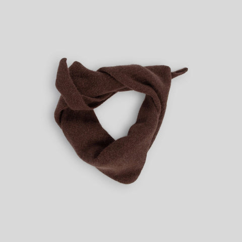 Le Bonnet Bandana in Midnight — draped flat lay showing full 100cm x 36cm scarf