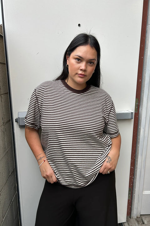 Merge Hemp Rover Tee | Choco Stripes