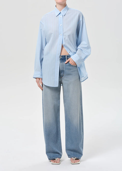 AGOLDE AGOLDE Low Curve Jean in Reset (Flyweight): features cotton, oversized, relaxed