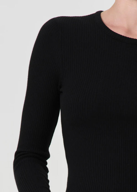 AGOLDE Alma Shrunken Crewneck | Black