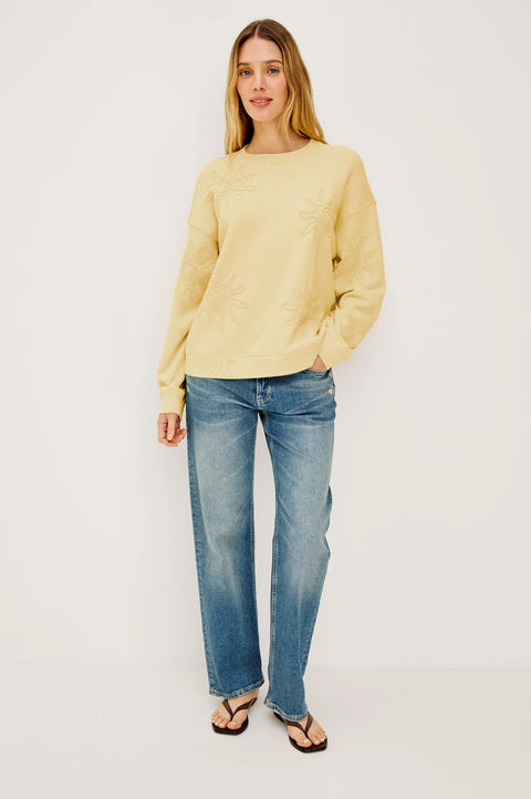 Rails Rails Beckley Sweatshirt in Sunshine: featuring cotton, oversized, ribbed