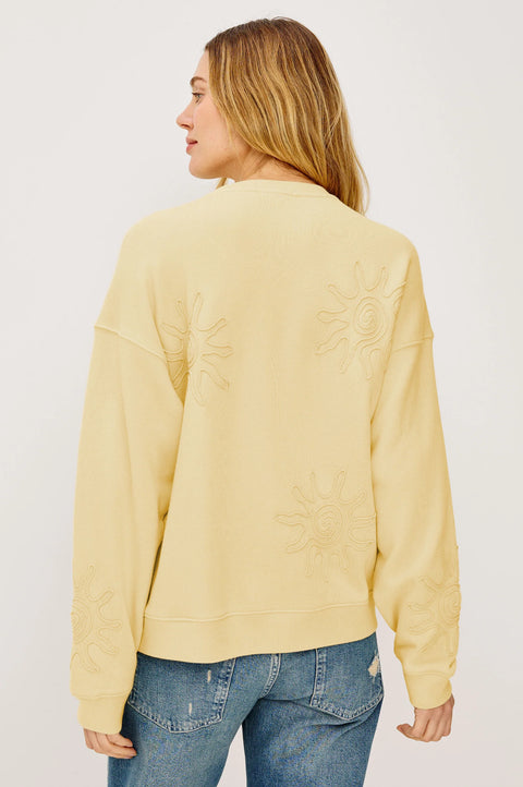 Rails Rails Beckley Sweatshirt in Sunshine: featuring cotton, oversized, ribbed