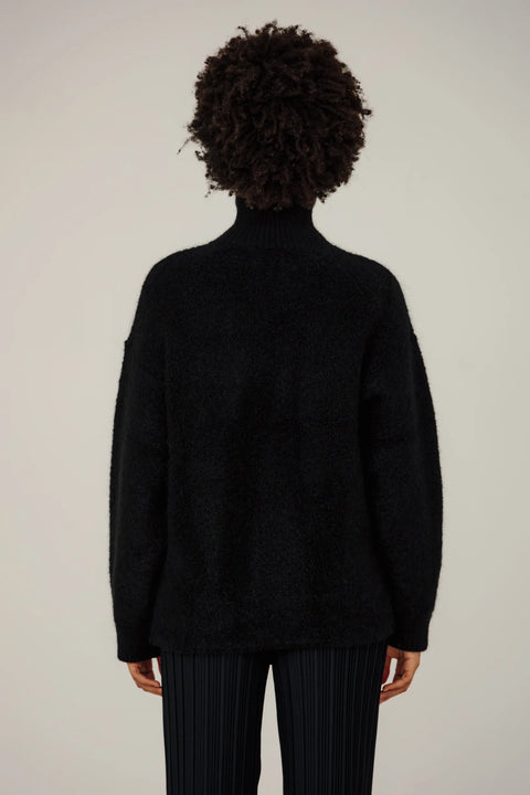 Bare Knitwear Billy Zip | Classic Black