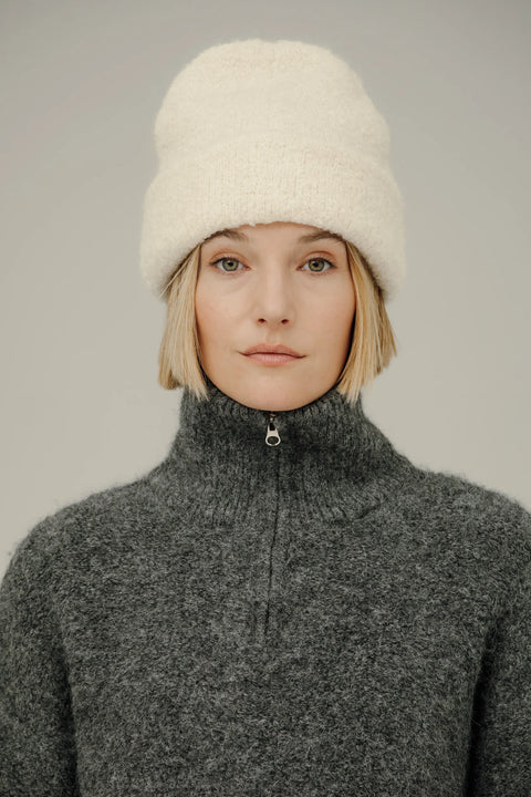 Bare Knitwear Remi Beanie | Ivory