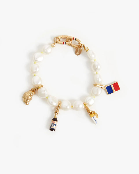 Clare V. Clare V Croissant Charm in Vintage Gold