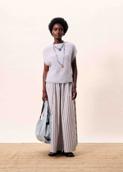 Frnch FRNCH Kailani Skirt in Bleu Jean: cotton maxi