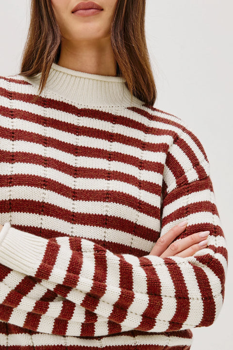 Rails Corrine Sweater | Ivory Russet Stripe