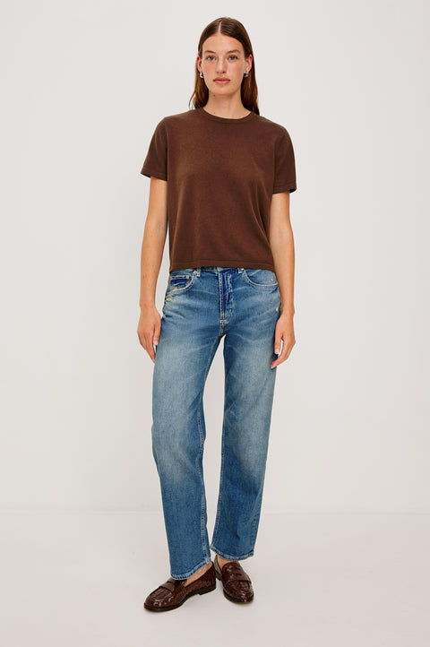 Rails Cotton Cashmere Short Sleeve Tee | Espresso